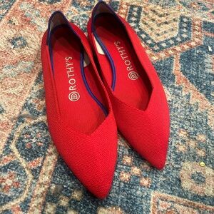 Rothy's Red Flats Elegant Slip-On Loafers